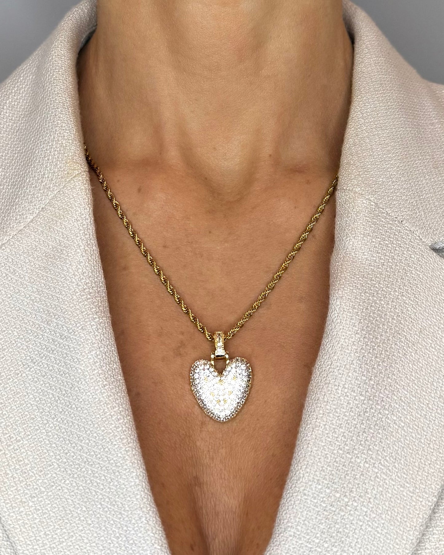 Collana Cuore Pavé