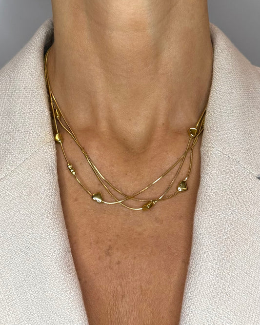 Collana Multifili Cuore