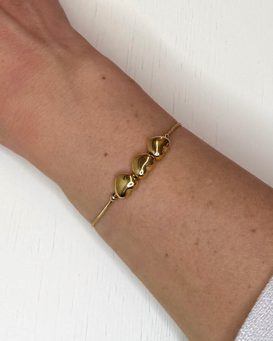 Bracciale tris di cuori
