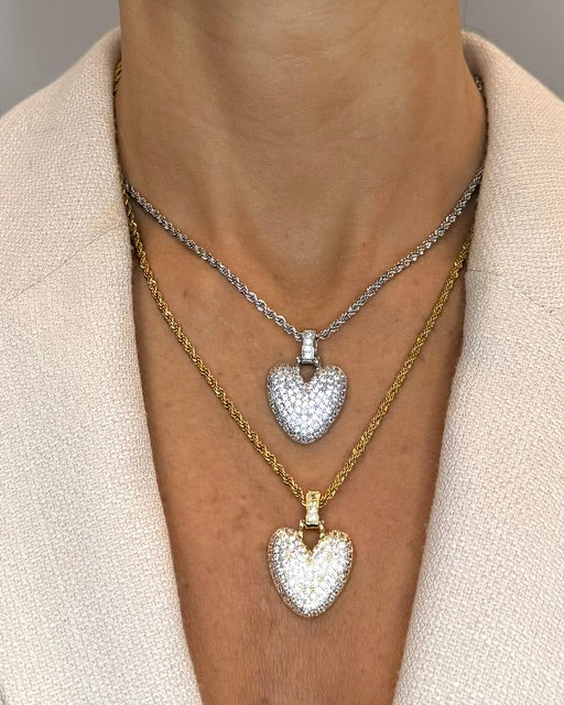 Collana Cuore Pavé