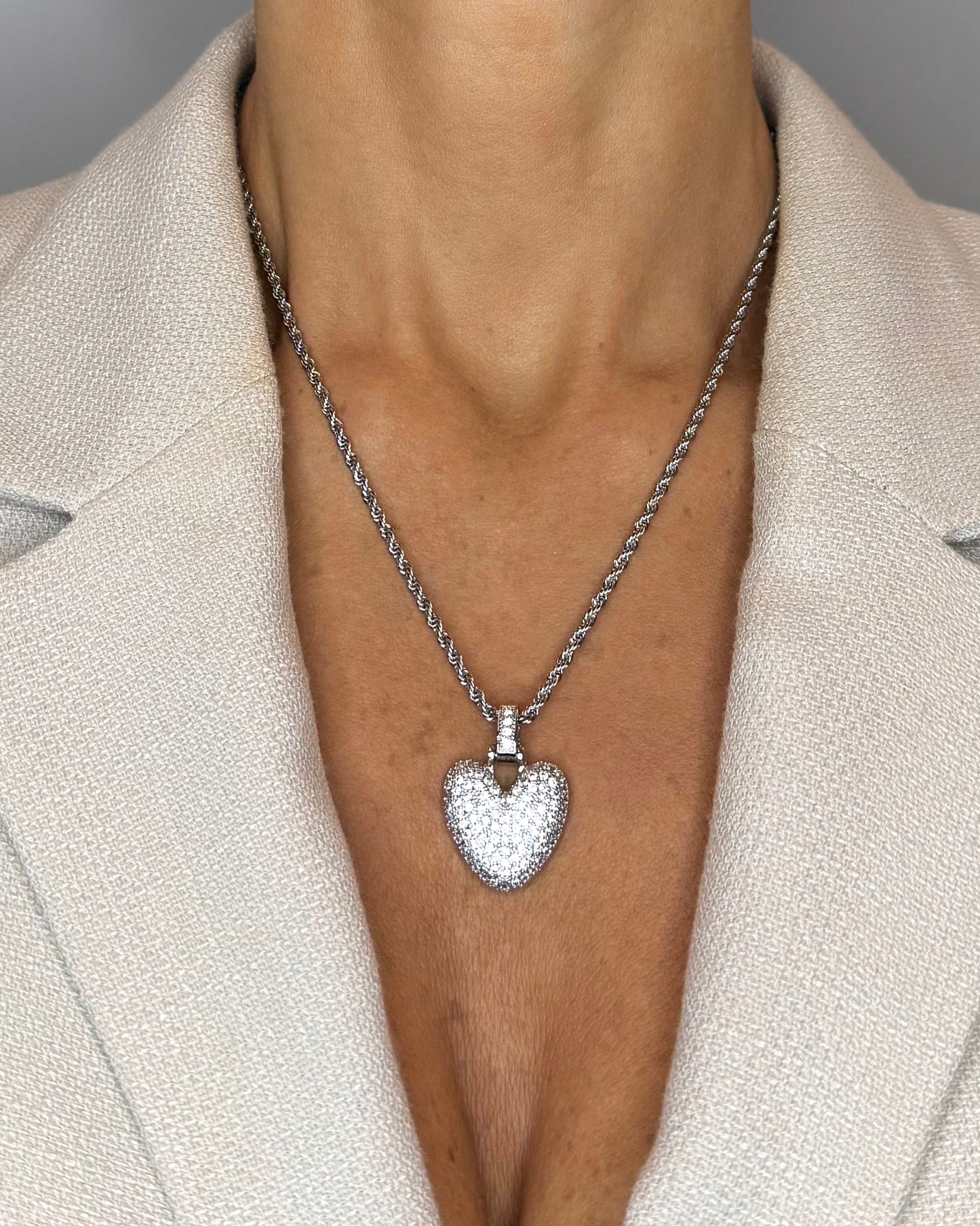 Collana Cuore Pavé