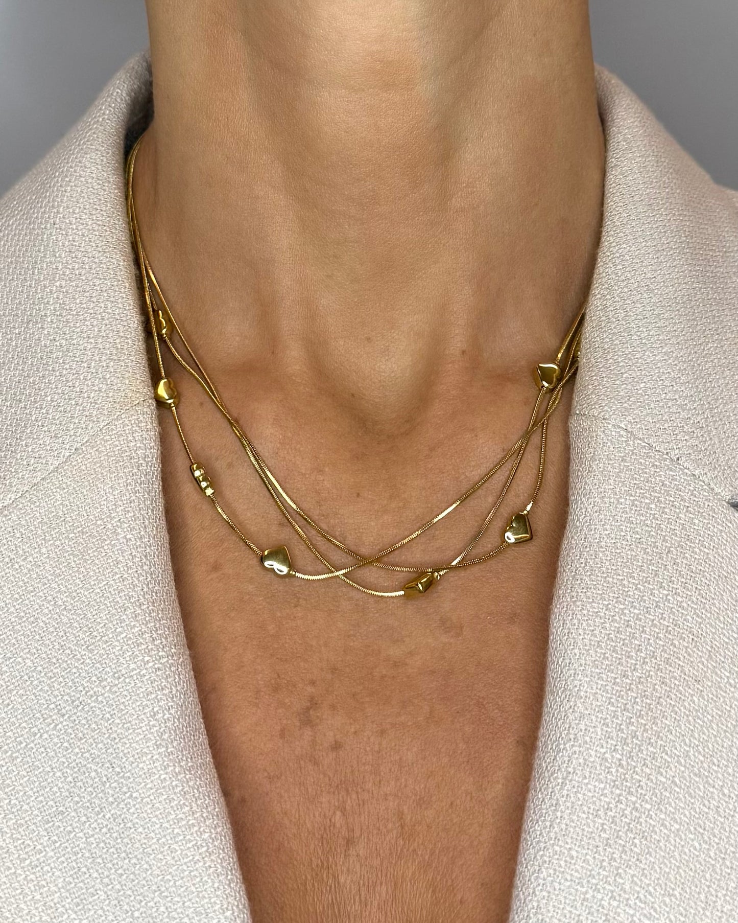 Collana Multifili Cuore
