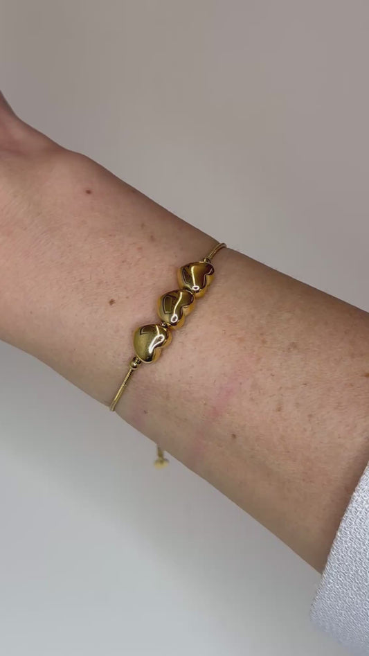 Bracciale tris di cuori